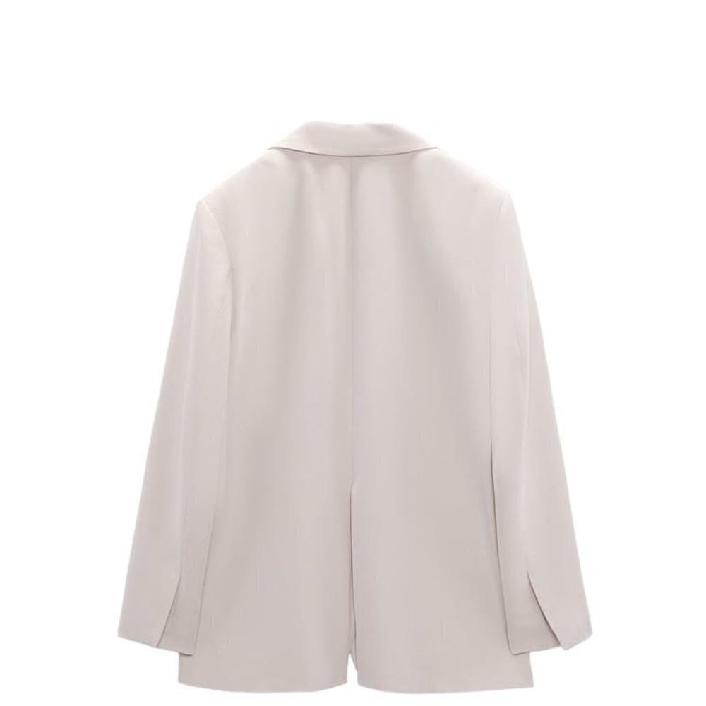 ZARA LONG SPLIT BLAZER SMOKY GRAY SIZE M | 2010/808 - Picture 2 of 5